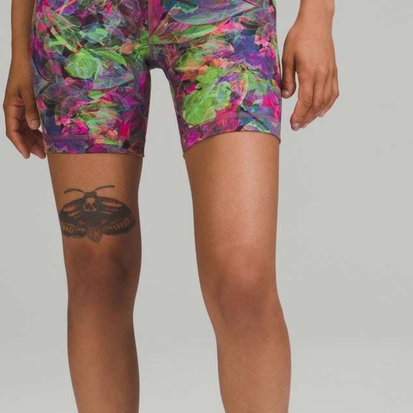 lululemon wunder train high rise shorts 6in size 8 vivid floral tone multi - Picture 2 of 14